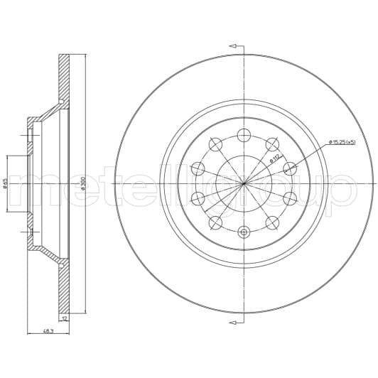 23-1519C Metelli Тормозной диск