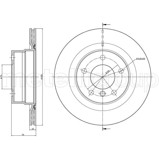 23-1014C Metelli Тормозной диск для BMW 1 Series