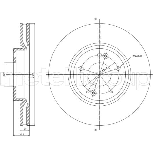 23-1162C Metelli Гальмівний диск