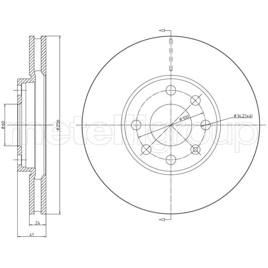 230490C Metelli Тормозной диск