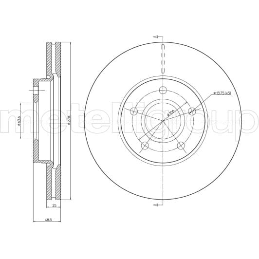 230685C Metelli Тормозной диск