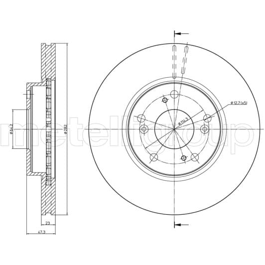 231685C Metelli Гальмівний диск