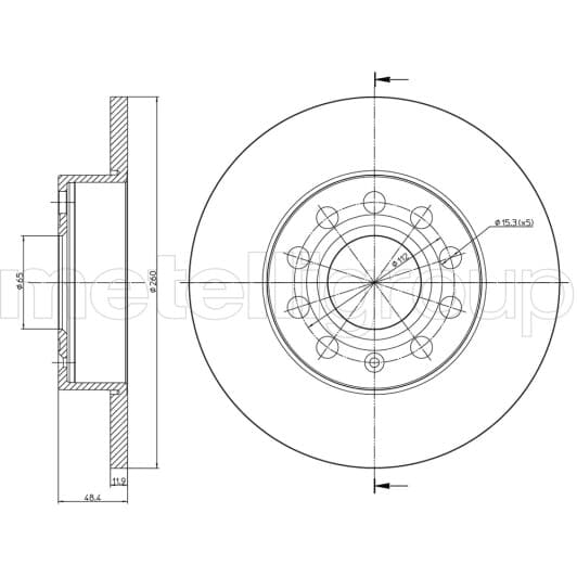 230725C Metelli Тормозной диск