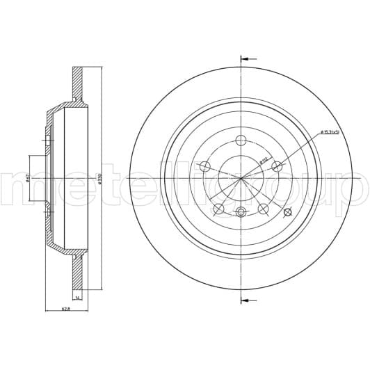 23-1011C Metelli Тормозной диск