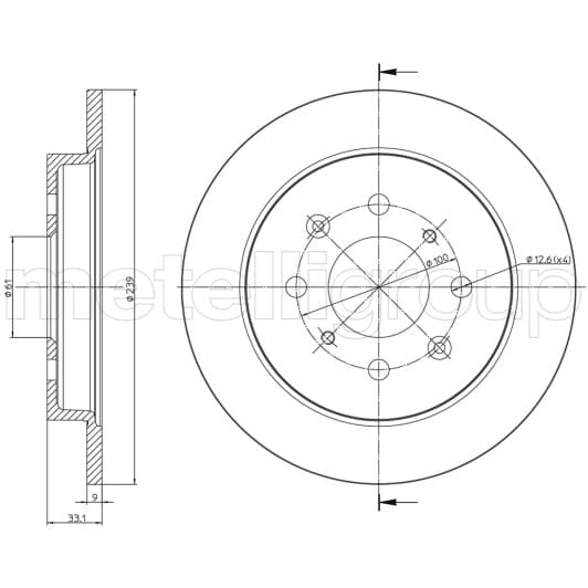 231664C Metelli Тормозной диск для Honda Jazz