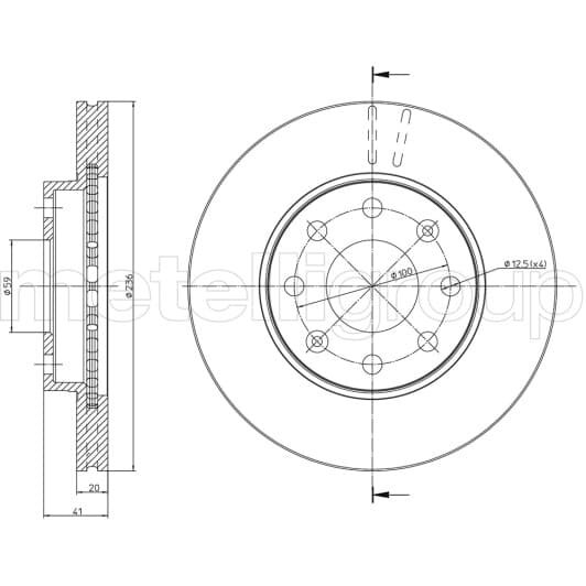 230790C Metelli Тормозной диск
