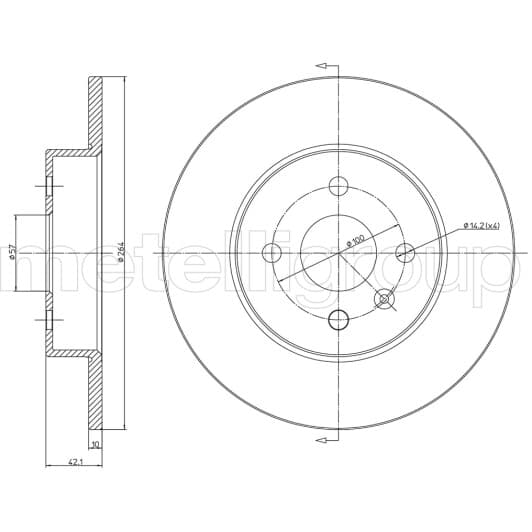 230799C Metelli Тормозной диск