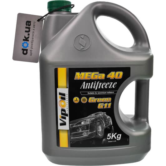 VIPOIL MEGa 40 G11 зелений -39 °C, 5 л (335798) готовий антифриз