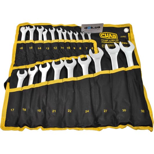 Набір ключів ріжково-накидних Сила 201150 6-32 мм 20 шт