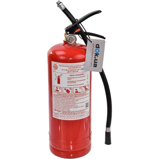 Перезарядный огнетушитель Poputchik ABC порошковый