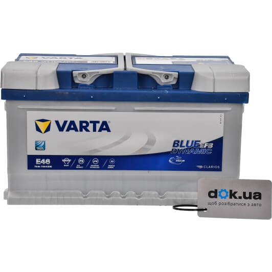Акумулятор Varta 6 CT-75-R Blue Dynamic EFB 575500073