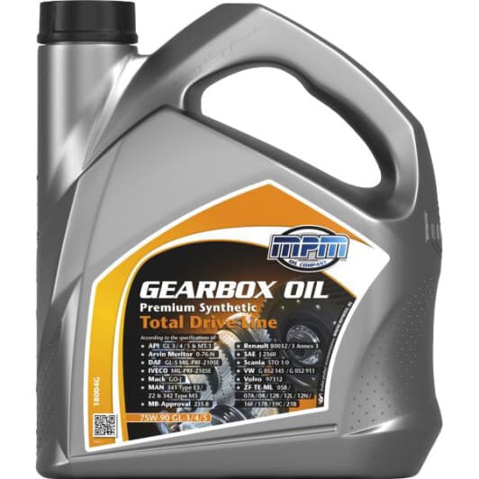 MPM Premium Synthetic GL-3 / 4 / 5 MT-1 75W-90 (4 л) трансмиссионное масло
