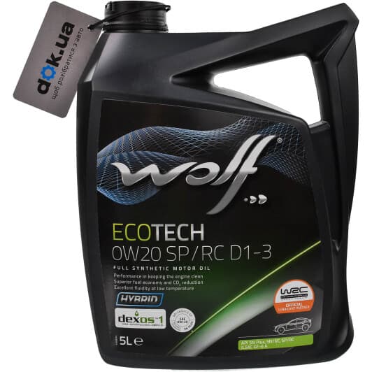Wolf EcoTech SP/RC D1-3 0W-20 (5 л) моторна олива