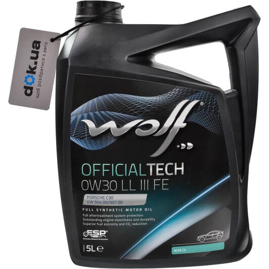 Wolf Officialtech LL III FE 0W-30 (5 л) моторное масло