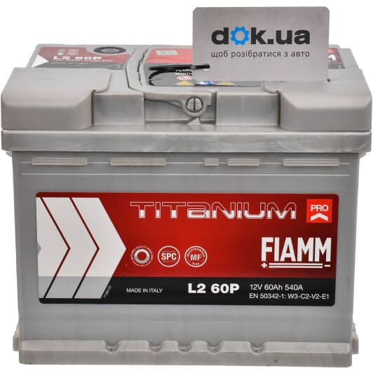 Аккумулятор Fiamm 6 CT-60-R Titanium Pro L2-60P