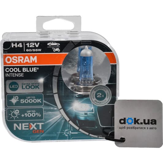 Автолампа Osram Cool Blue Intense (Next Gen) H4 P43t 60 W светло-голубая 64193CBN-HCB