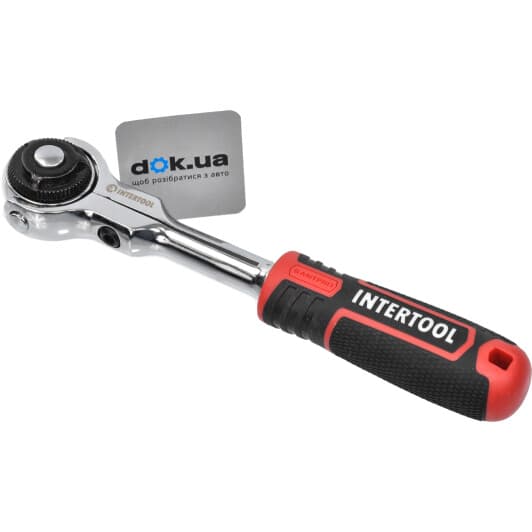 Тріскачка Intertool ET-8008 з шарніром 3/8" 72 зубця 200 мм