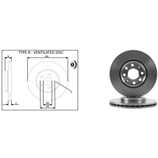 61271ap Applus Тормозной диск