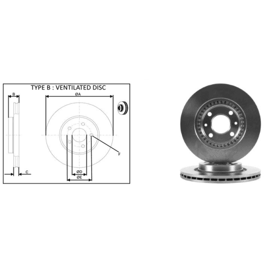 61277ap Applus Тормозной диск