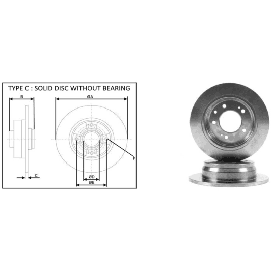 61284ap Applus Тормозной диск