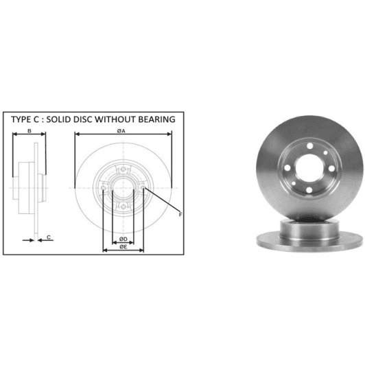 61306ap Applus Гальмівний диск