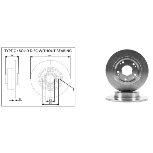 61329ap Applus Тормозной диск для Honda Civic