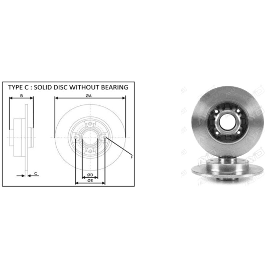 61417ap Applus Гальмівний диск