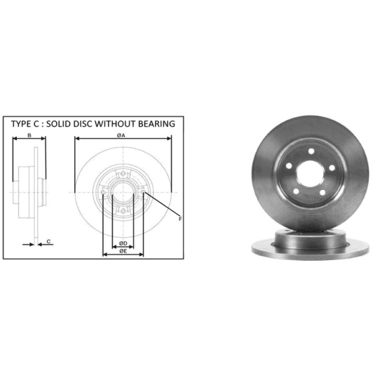61435ap Applus Гальмівний диск для Ford Focus