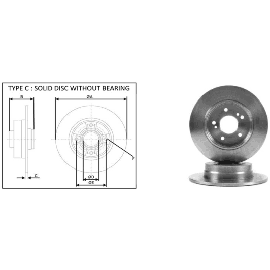 61457ap Applus Гальмівний диск