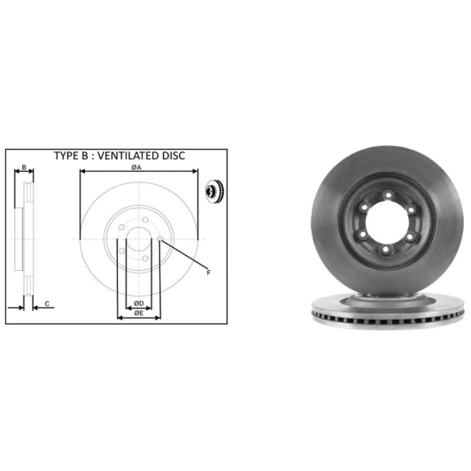 61608ap Applus Тормозной диск для Isuzu D-Max