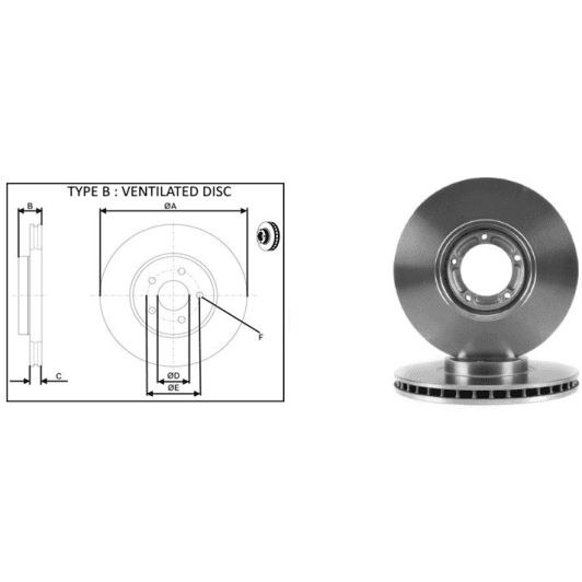 61618ap Applus Гальмівний диск