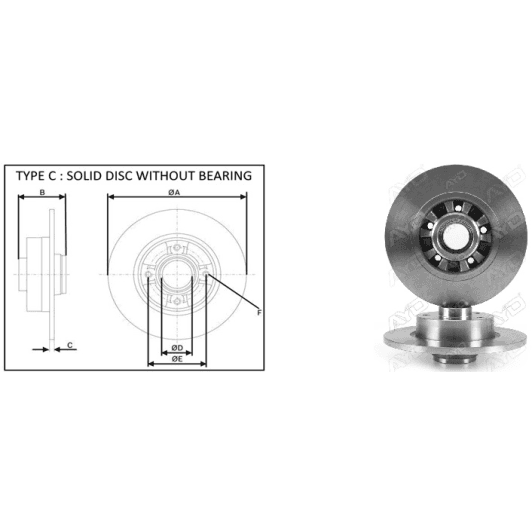 61421ap Applus Гальмівний диск