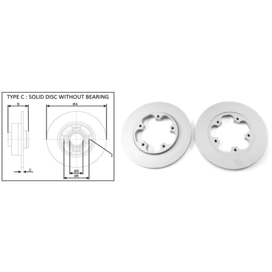 61642ap Applus Гальмівний диск для Ford Transit