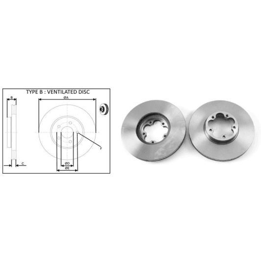 61653ap Applus Тормозной диск для Ford Transit