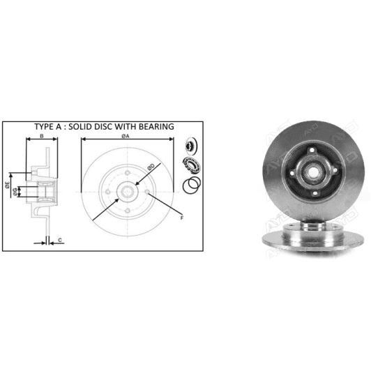 61493BAP Applus Тормозной диск
