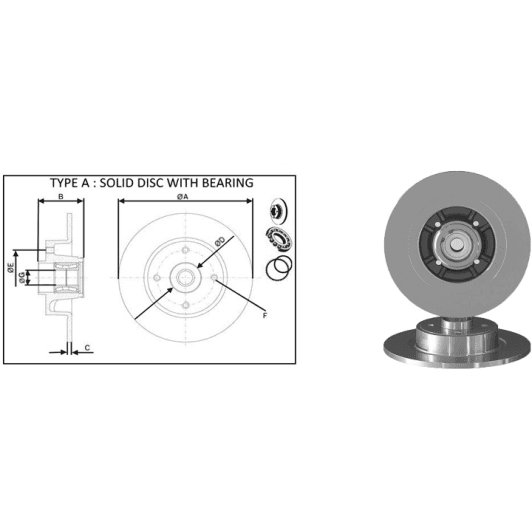 61723BAP Applus Тормозной диск
