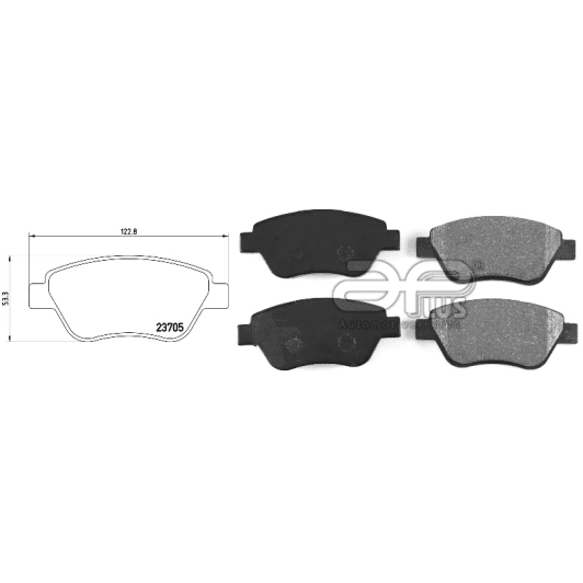 71151baap Applus Гальмівні колодки для Fiat Idea