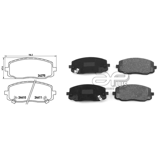 71164baap Applus Гальмівні колодки