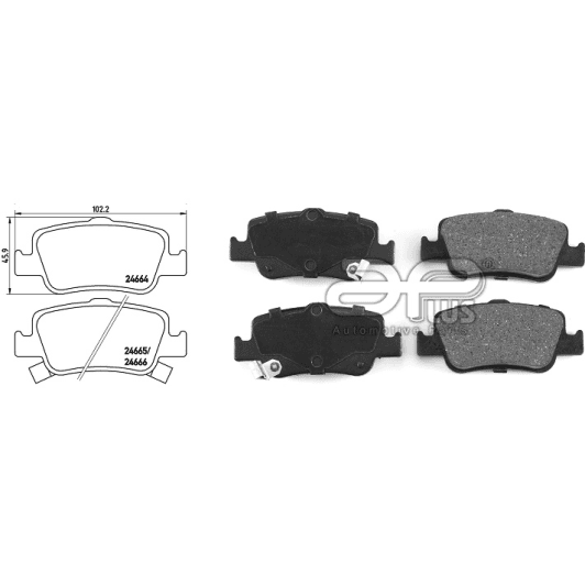 71178baap Applus Гальмівні колодки для Toyota Corolla