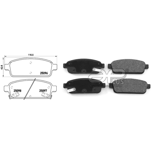 71187baap Applus Гальмівні колодки