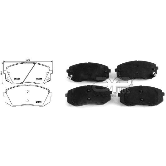 71198baap Applus Тормозные колодки