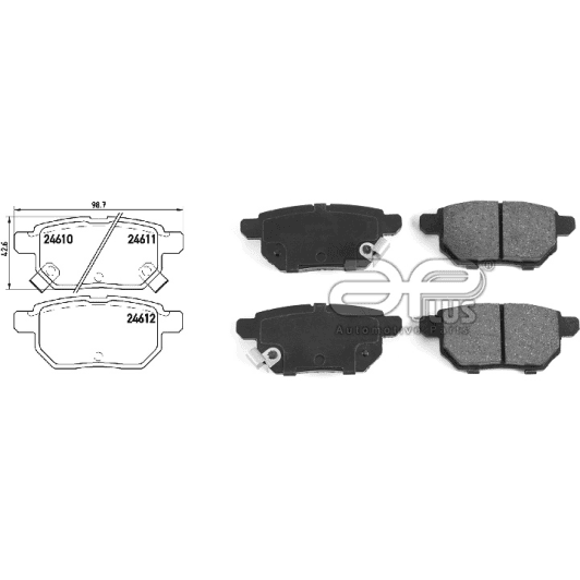 71257baap Applus Тормозные колодки для Toyota Prius