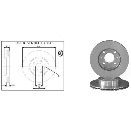 61305ap Applus Гальмівний диск