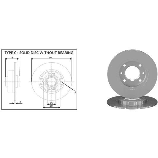 61334ap Applus Гальмівний диск