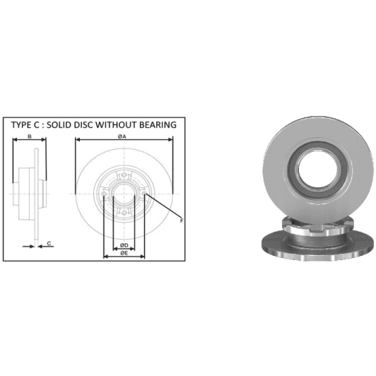 61385ap Applus Тормозной диск для Ford Transit