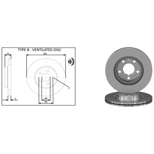 61388ap Applus Гальмівний диск