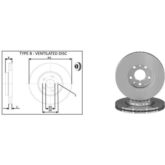 61414ap Applus Тормозной диск
