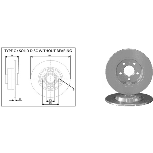 61416ap Applus Гальмівний диск