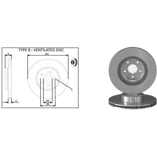 61516ap Applus Тормозной диск