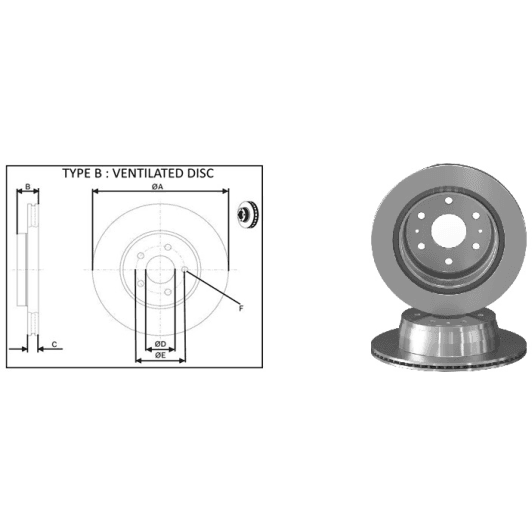 61661ap Applus Гальмівний диск